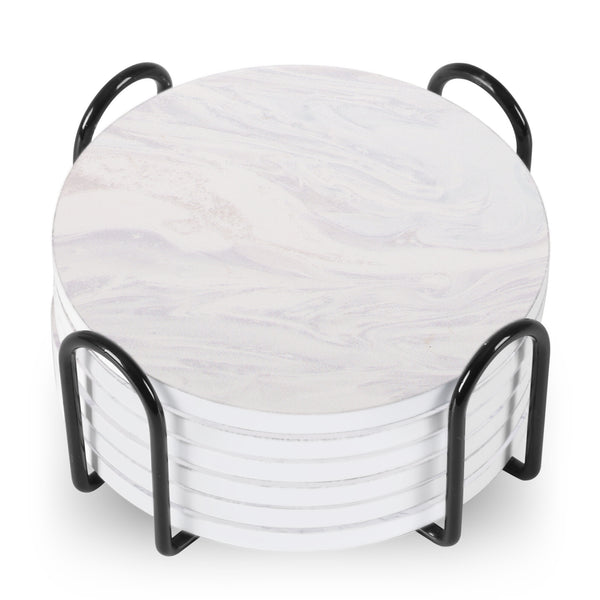 Ceramic Beverage Coasters With Stand